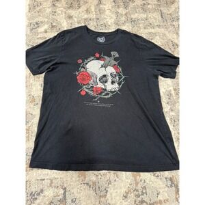 Bungie Destiny 2 The Chasm of Screams Skull Rose Graphic T-Shirt Mens XL Black‎